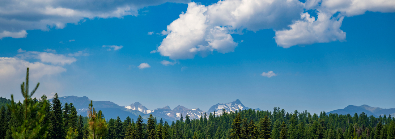 Mission Mountains in the Swan Valley on a spring day
