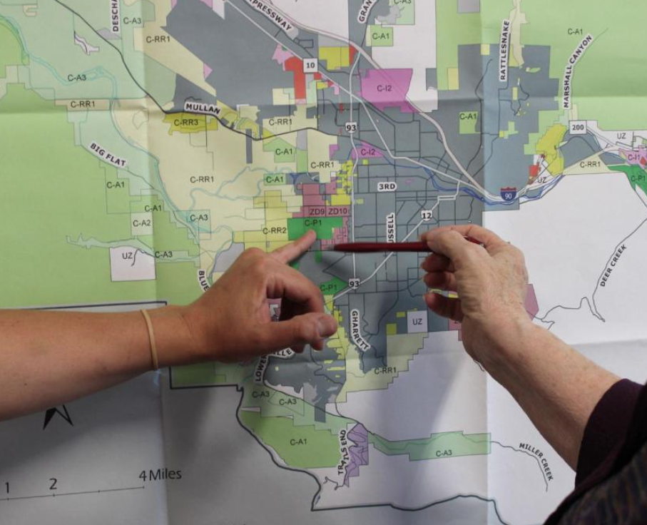 Close Up Of Zoning Map