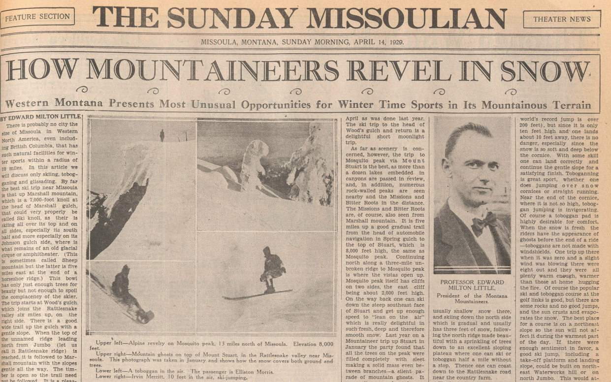 Revel In Snow, Daily Missoulian, 1929