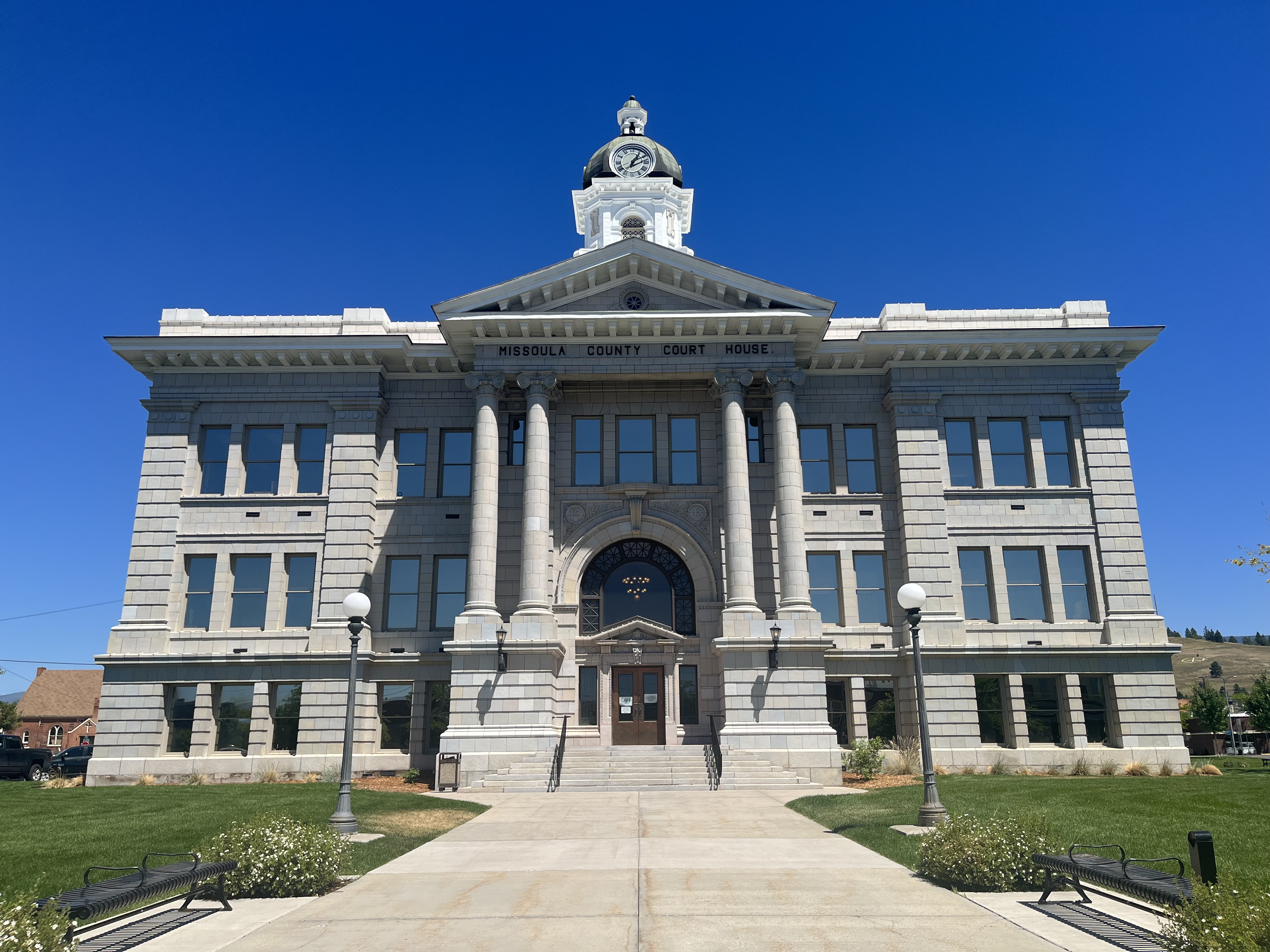 Exterior of the Courthouse on a sunny day